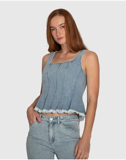 Belle & Bloom - Hold Me Brave Denim Top