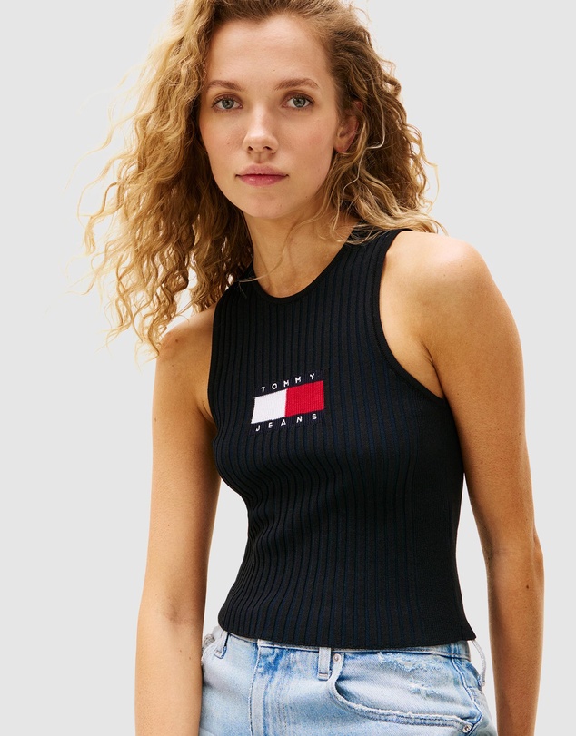 Tommy Jeans - Ribbed Slim Racerback Tank Top