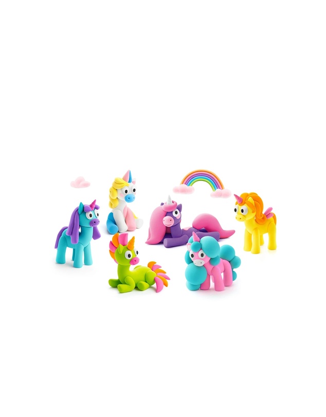 Hey Clay - Rainbow Unicorns Set