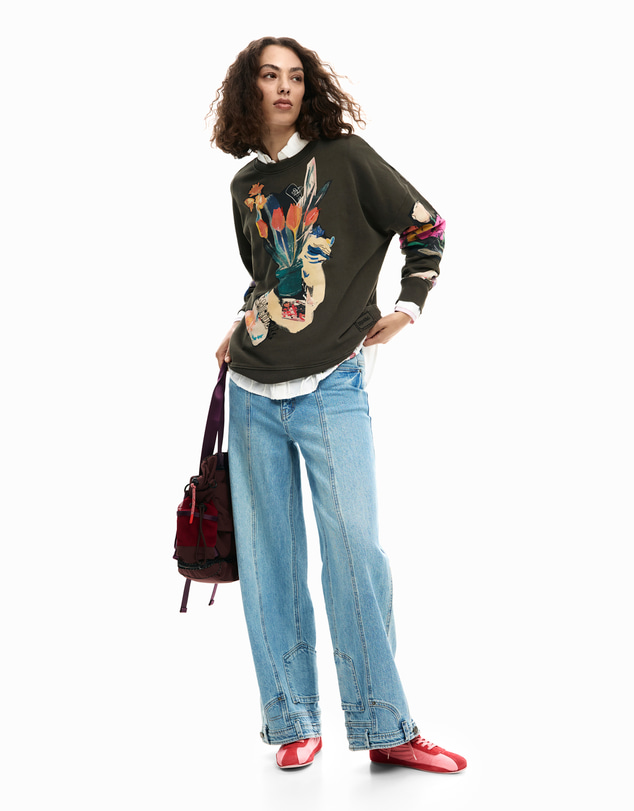 Desigual - Collage drawing sweatshirt