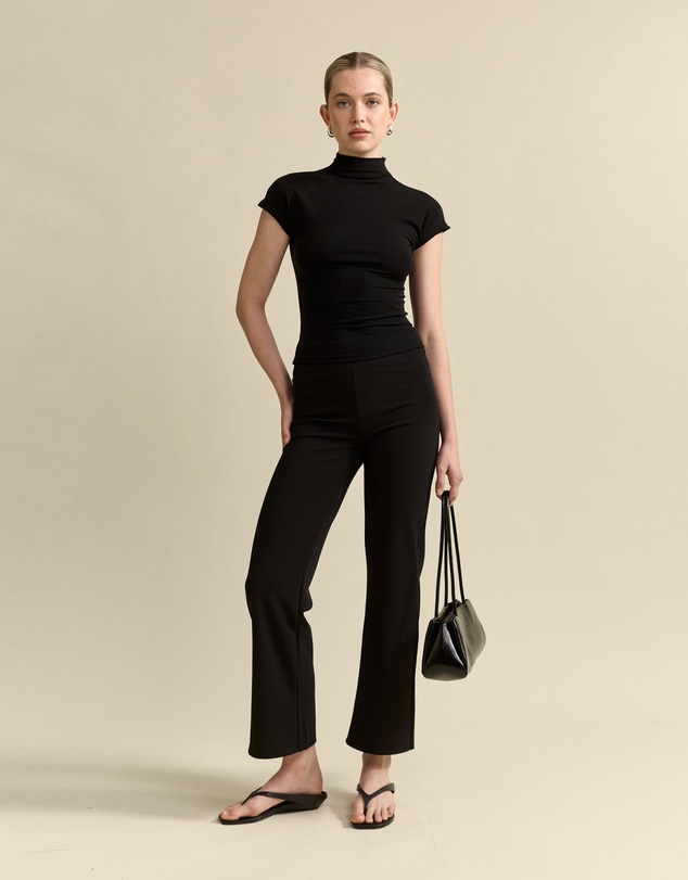 MVN - High Neck Cap Sleeve Top