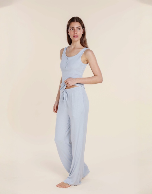Gingerlilly - Liberty Ribbed Singlet Henley Top