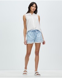 KAJA Clothing - Tilly Denim Shorts - Blue