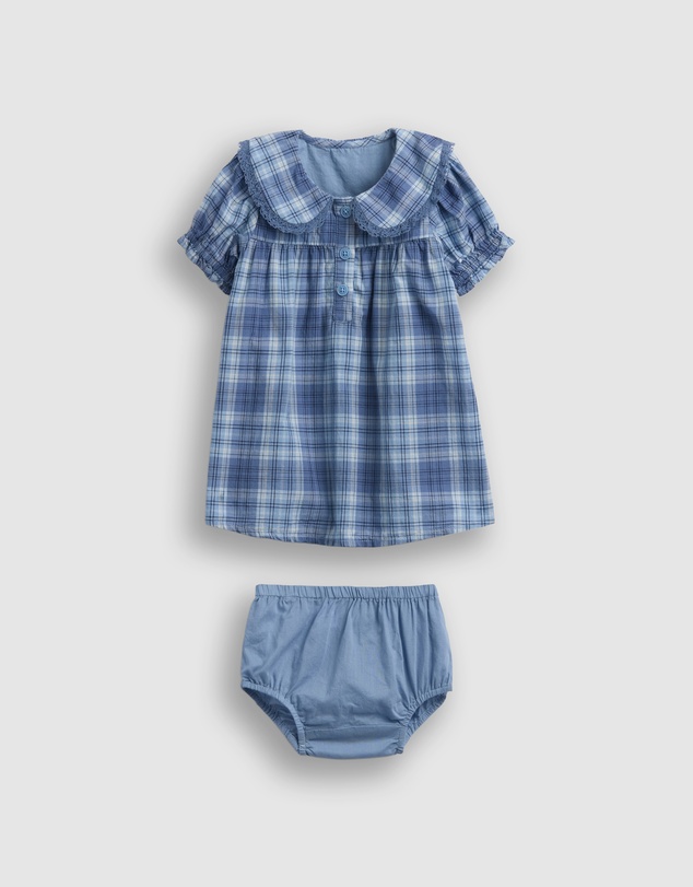 GAP - Short Sleeves Fam Plaid Dress Set - Babies