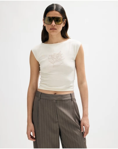 Minima Esenciales - Rhea Organic Cotton Pointelle Knit Tank