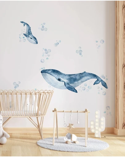 Olive et Oriel - Whales & Bubbles Decal Set