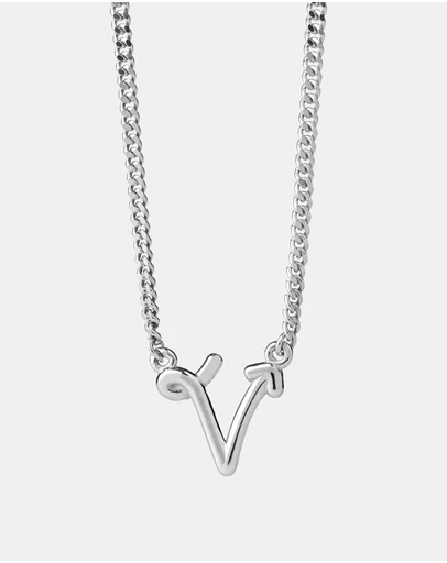 Karen Walker - V Initial Love Letter Necklace