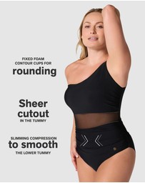 Leonisa - Radiant Padded One Shoulder Shaping One-Piece Swimsuit