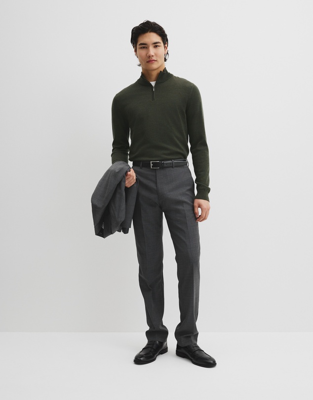 Country Road - Australian Merino Long Sleeve Vam Half Zip Knit