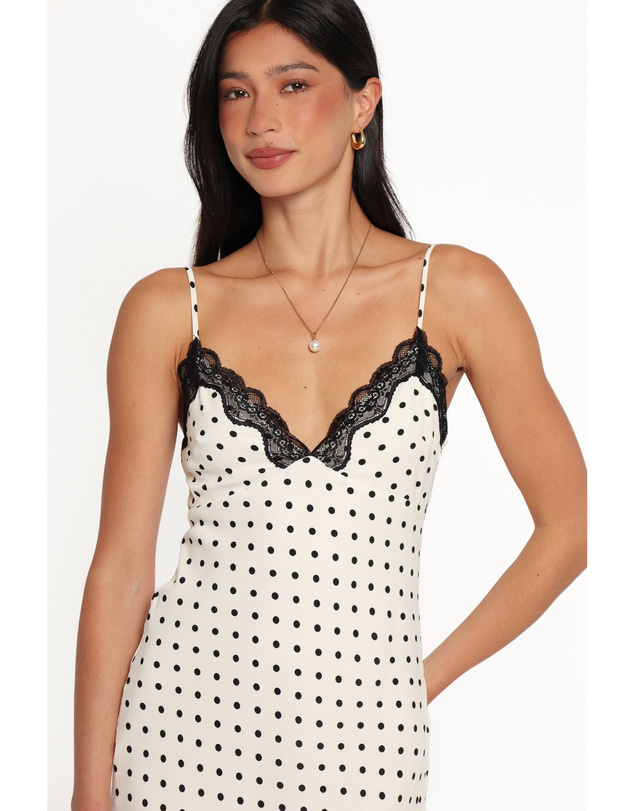 Petal & Pup - Kalista Midi Dress - Cream Polka Dot