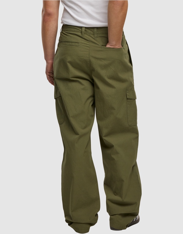 Urban Classics - Wide Pleated Cargo Pants - Light Olive