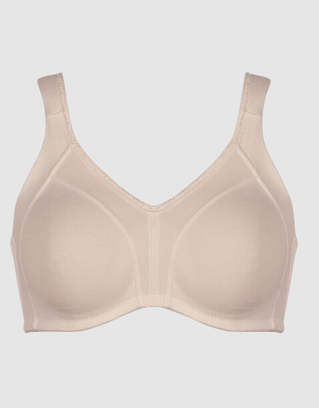Naturana - Side Smoothing Organic Cotton Wirefree Minimiser Bra