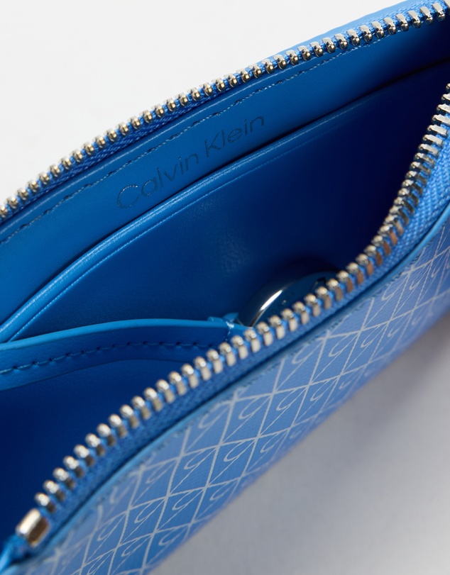 Calvin Klein - Emblem Allover Print Top Zip Cardcase