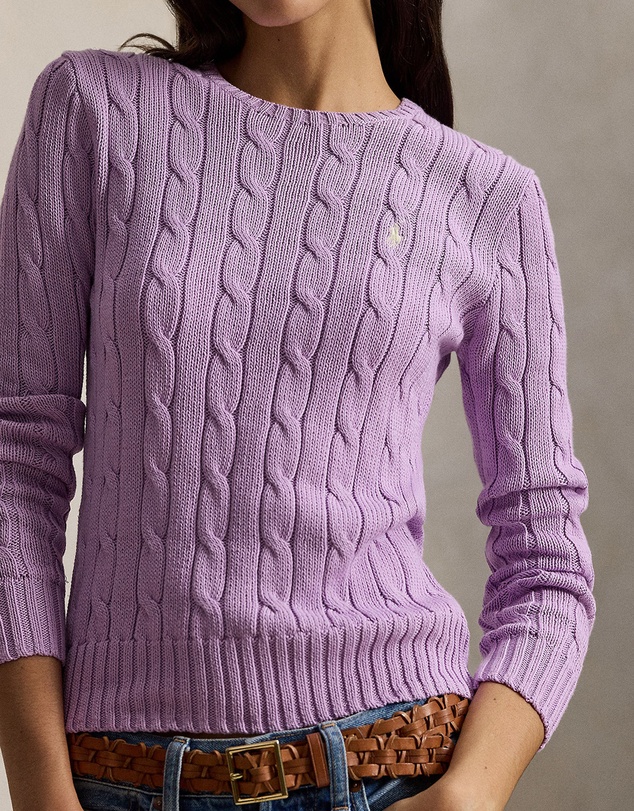 Polo Ralph Lauren - Cable-Knit Cotton Crewneck Sweater - The ICONIC Exclusive