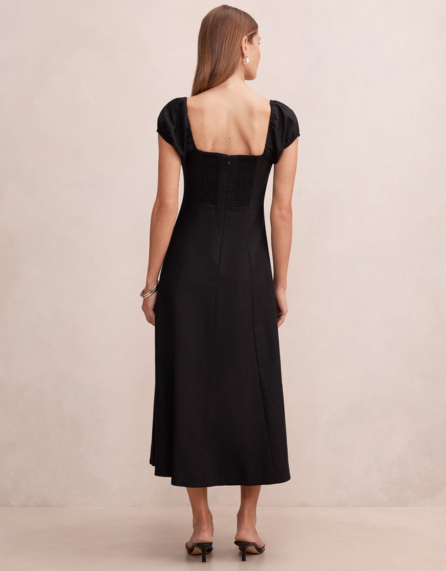 Forever New - Portia Folded Collar Linen Midi Dress