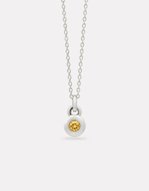 Najo - November Silver & Citrine Birthstone Necklace