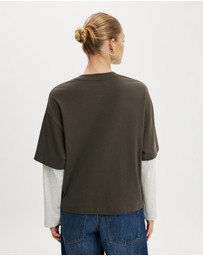Cotton On - The Double Oversized Graphic Tee