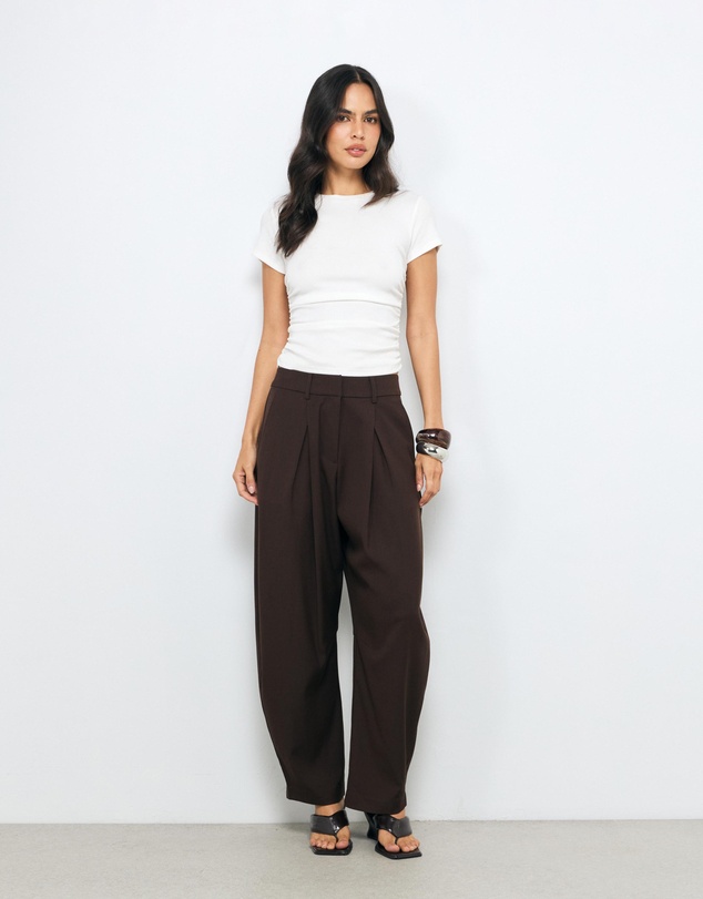 AERE - Tailored Barrel Leg Trousers