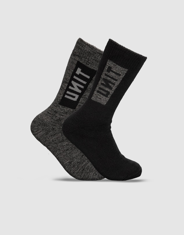 UNIT - UNIT Crew Men's Ultra Thick Bamboo Hi-Lux Socks - 2 Pack