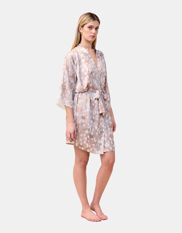 Gingerlilly - Hadley Brown Spot Robe