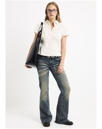Insight - Zahra Short Sleeeve Bias Stripe Shirt