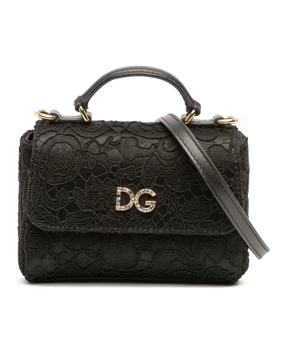 Pre-Loved by Azura Reborn - Pre-Loved Silk and Lace Crystal Embellished DG Flap Satchel