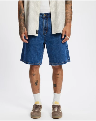 Thrills - Mid Slacker Relaxed Long Denim Shorts