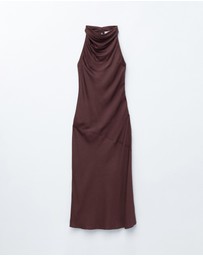 & Other Stories - Cowl-Neck Satin Midi Dress