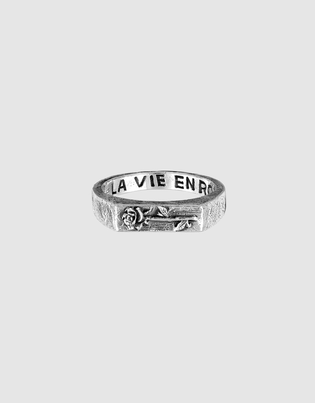 Haze & Glory - ICONIC EXCLUSIVE - La Vie en Rose Signet Ring in Oxidised 925 Silver