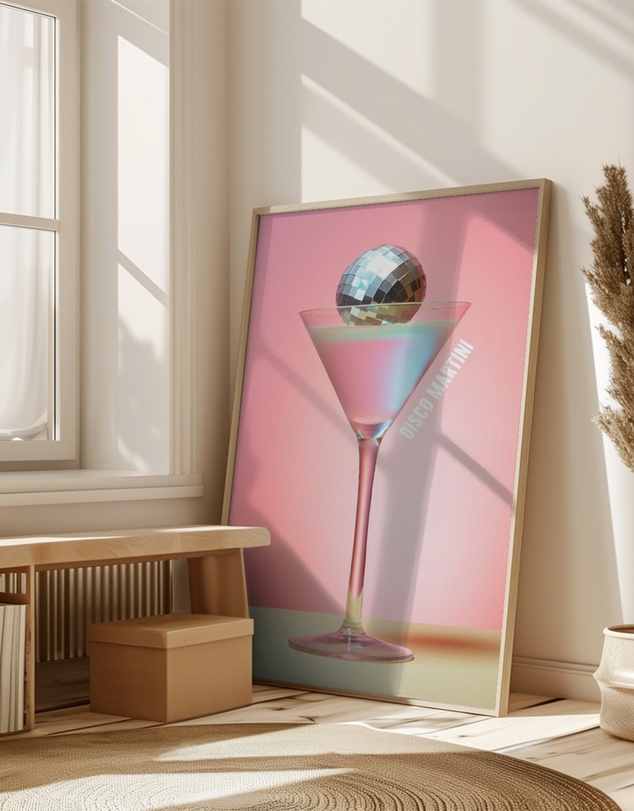 Olive et Oriel - Disco Martini 1 by Andreas Magnusson Art Print