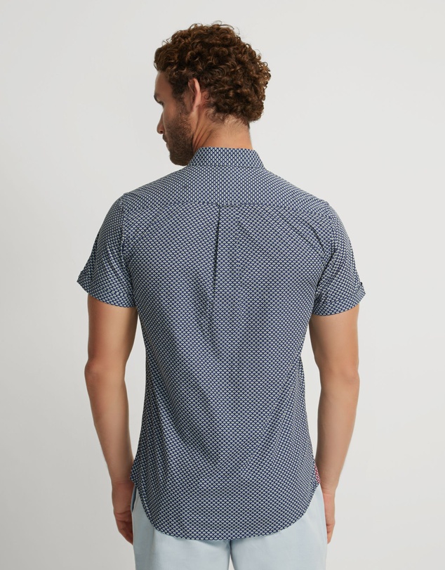 Oxford - Tottenham Cotton Printed Short Sleeve Shirt