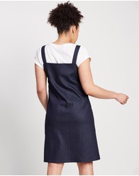 The Social Outfit - Pinafore Dress - Dark Indigo Denim