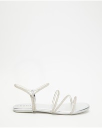 Holster - Viva Flat Strappy Sandals - Silver - Women's