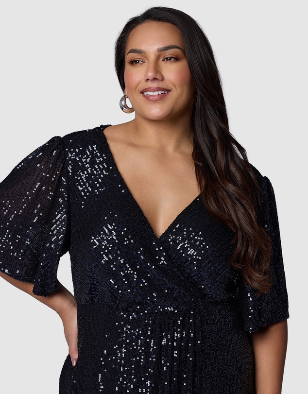 Pink Dusk by Curve Project - Lure Sequin Maxi Dress