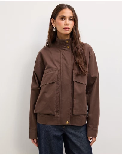 The Fated - Felicity Funnel Neck Bomber Jacket