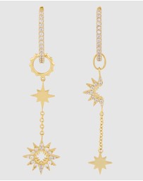Wanderlust + Co - Sunlit Nova Gold Drop Earrings