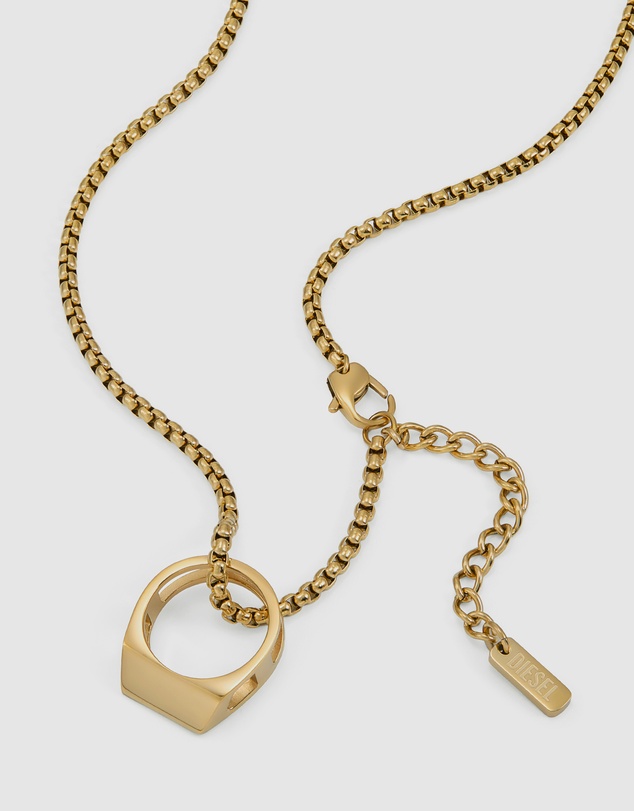 Diesel - D Logo Gold Necklace