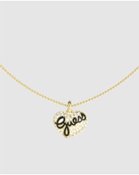 GUESS - Gold-Tone Vintage Guess Heart Necklace