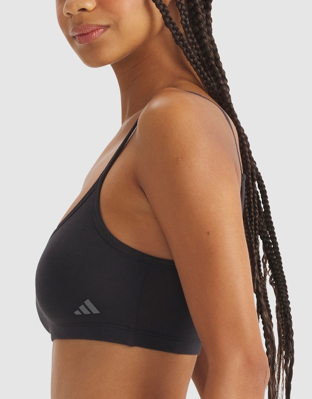 adidas Sportswear - 2 Pack Active Modal Comfort Wirefree Bralette With Cotton