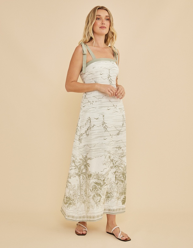 Amelius - Eden Shoulder Tie Maxi Dress