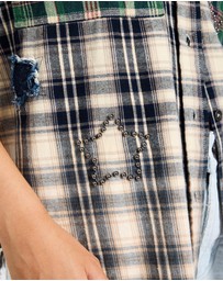 ONE TEASPOON - Flannel Star Studded Shirt