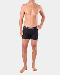 Mitch Dowd - Mens Bamboo Comfort Long Leg Trunk 3 Pack - Black