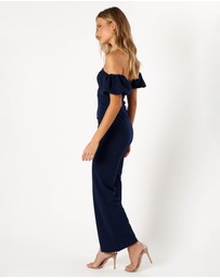 Petal & Pup - Tamra Off Shoulder Jumpsuit - Navy