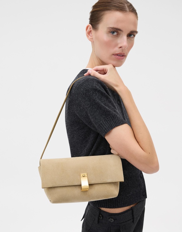 Oroton - Etta Medium Suede Clutch