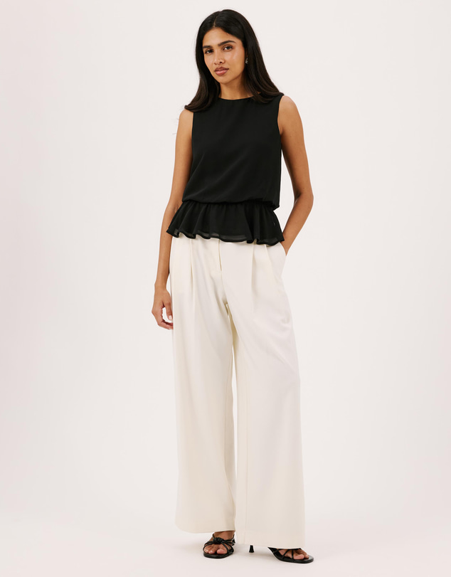 Atmos&Here - Jamie Chiffon Gathered Sleeveless Top