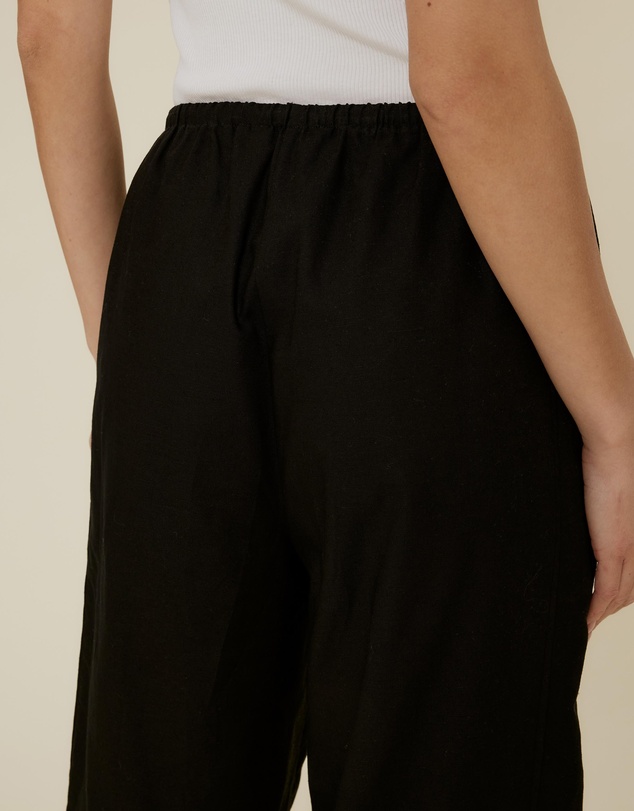 The Fated - Lucie Drawstring Linen Blend Pants