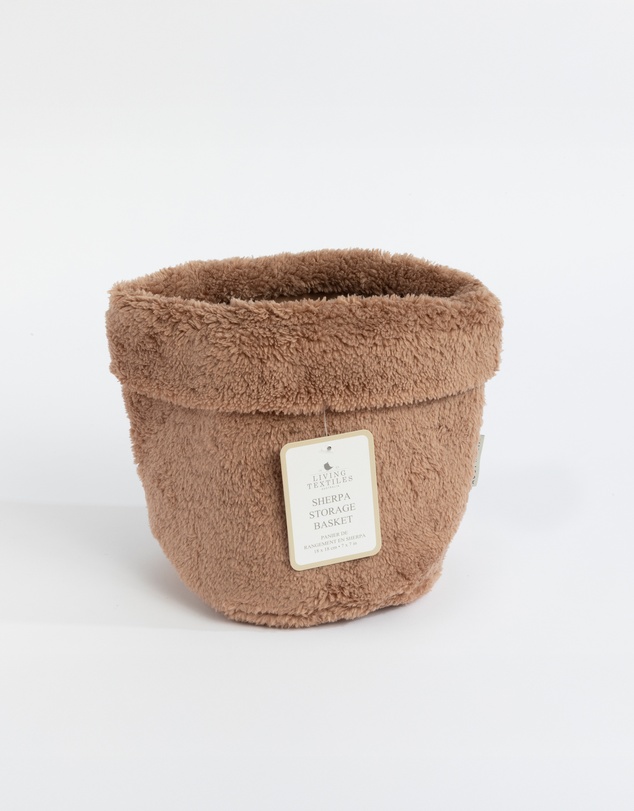Living Textiles - Sherpa Storage Basket - Cuddly Bear