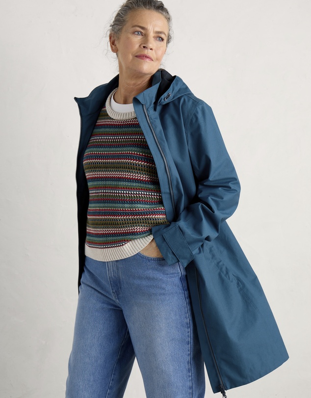 Seasalt - Seasalt Cornwall Teal Coverack Coat II