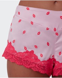 Bras N Things - Angelica Kisses Short - Print/Pink
