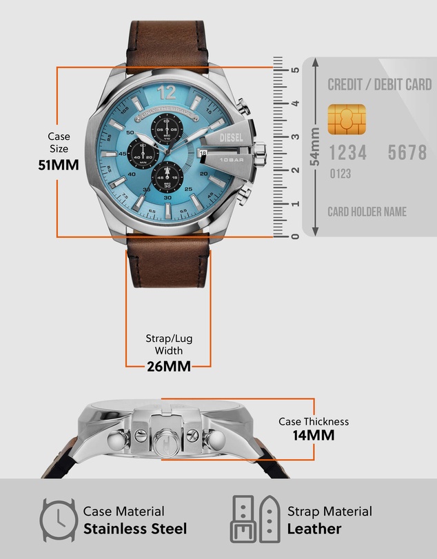 Diesel - Mega Chief Brown Chronograph Watch